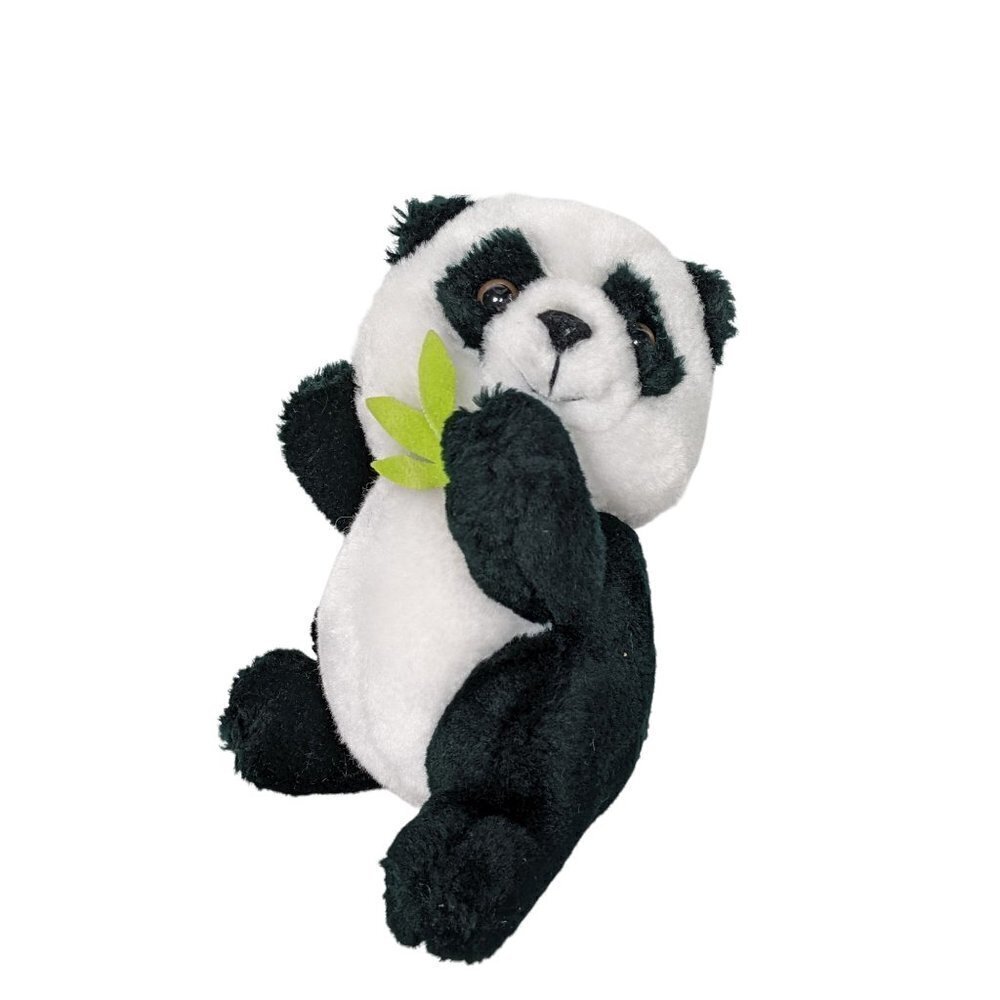 Russ Berrie Panda Plush Stuffed Animal Black White 5.75 Inch